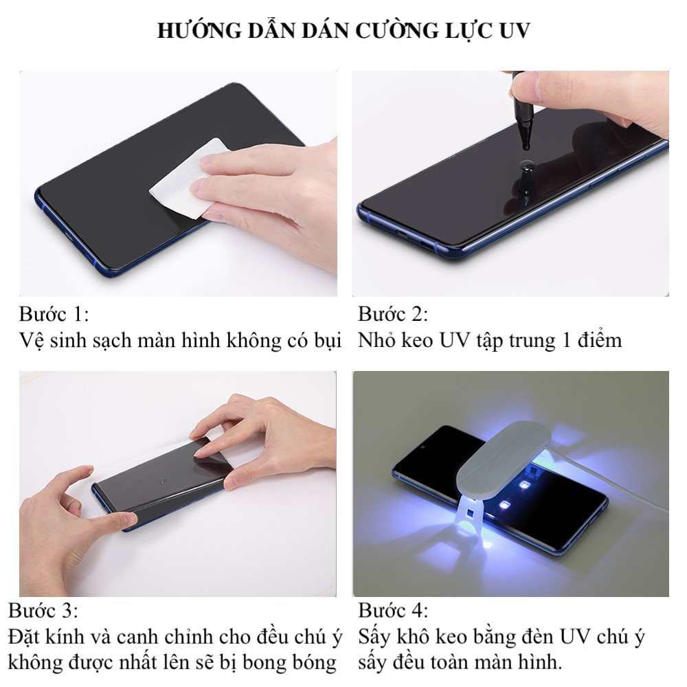 Kính cường lực UV Samsung S20 S20 Plus S20 Ultra S10 S10 Plus S9 S9 Plus S8 S8 Plus S7 Edge bảo vệ máy toàn diện