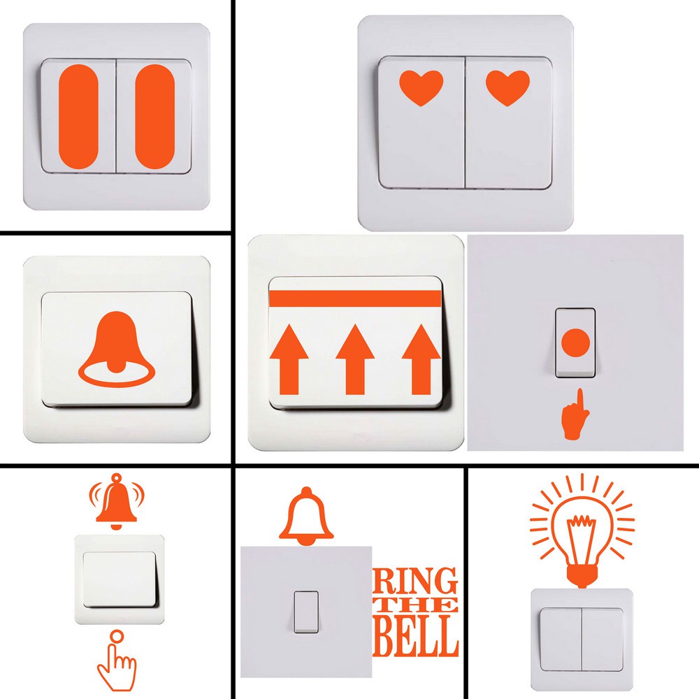 Sticker Dán Công Tắc Điện Hình Hoạt Hình Phát Sáng Trong Bóng Tối