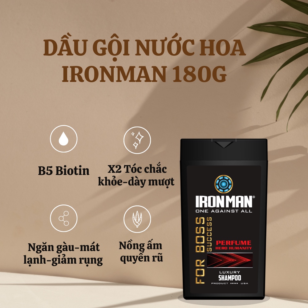 Xịt khử mùi nam toàn thân nước hoa ironman ngăn mồ hôi và khử mùi cơ thể 135ml