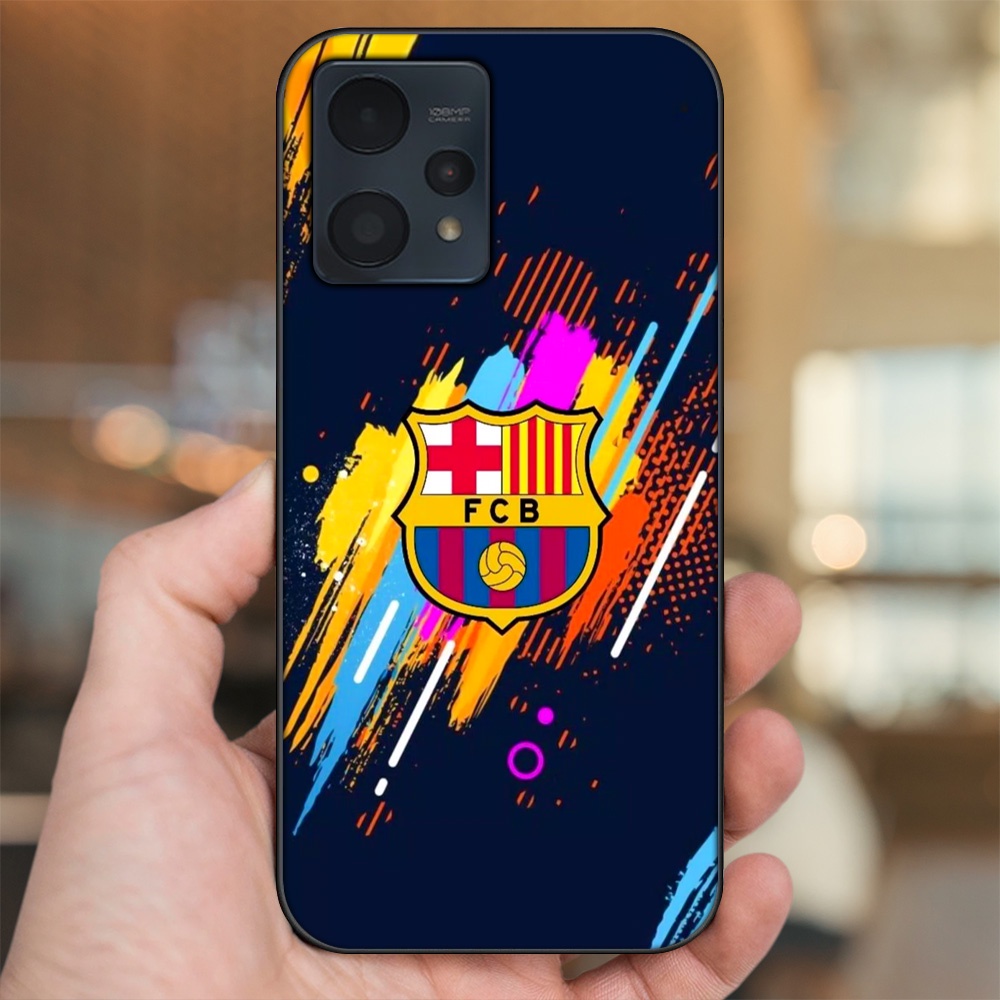 Ốp lưng Realme 9, 9 Pro, 9 Pro Plus viền đen in hình Barcelona Barca