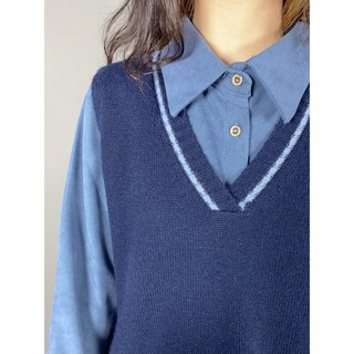 Set váy polo mix kèm gile len