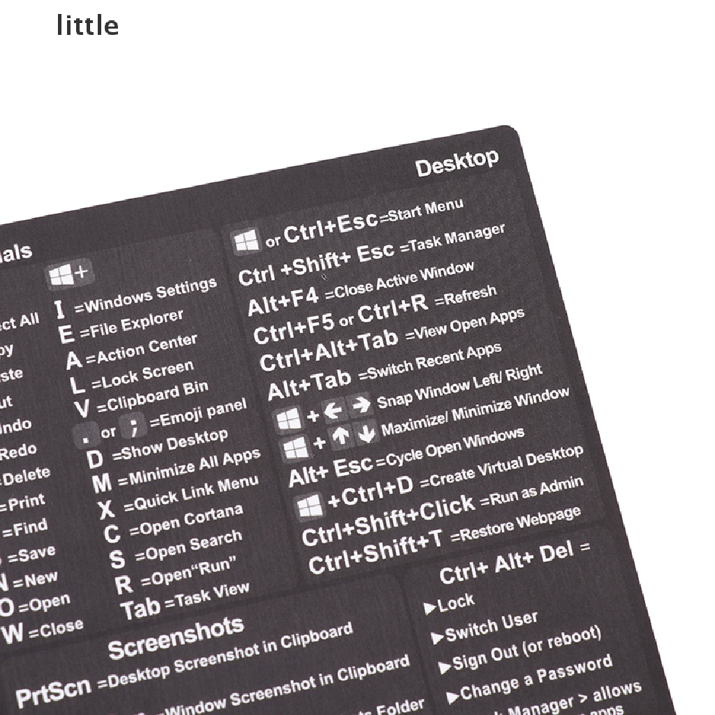 Miếng Dán Phím Tắt Mở Cửa Sổ PC Laptop