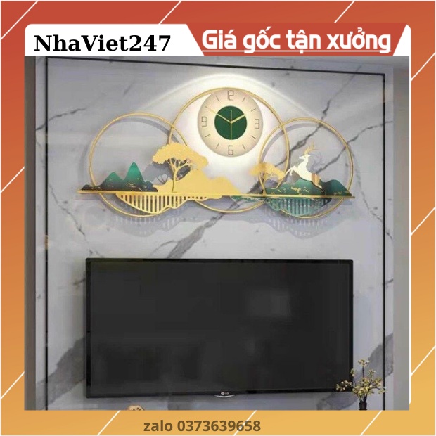 Đồng Hồ tranh Treo Tường Trang Trí -Mã 2980-Kt 100*55cm-decor tường phong cách mới đẹp,giá rẻ-quà tặng ý ngĩa-bh 5 năm