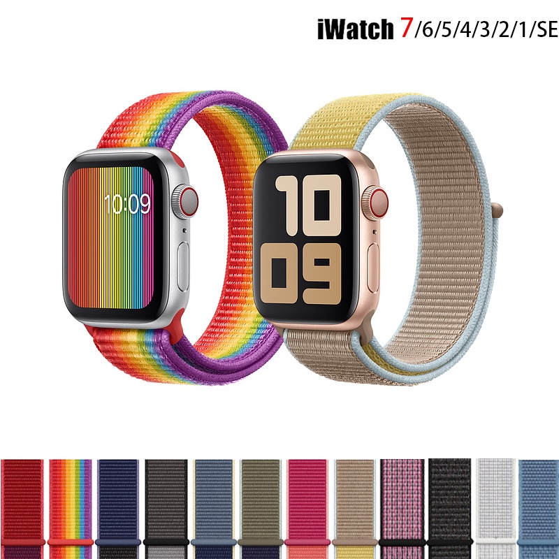 Dây đeo thay thế chất liệu vải dù cho iWatch Watch Series 1 2 3 4 5 6 SE 7 8 ultra 49mm 45mm 41mm 44mm 40mm 42mm 38mm