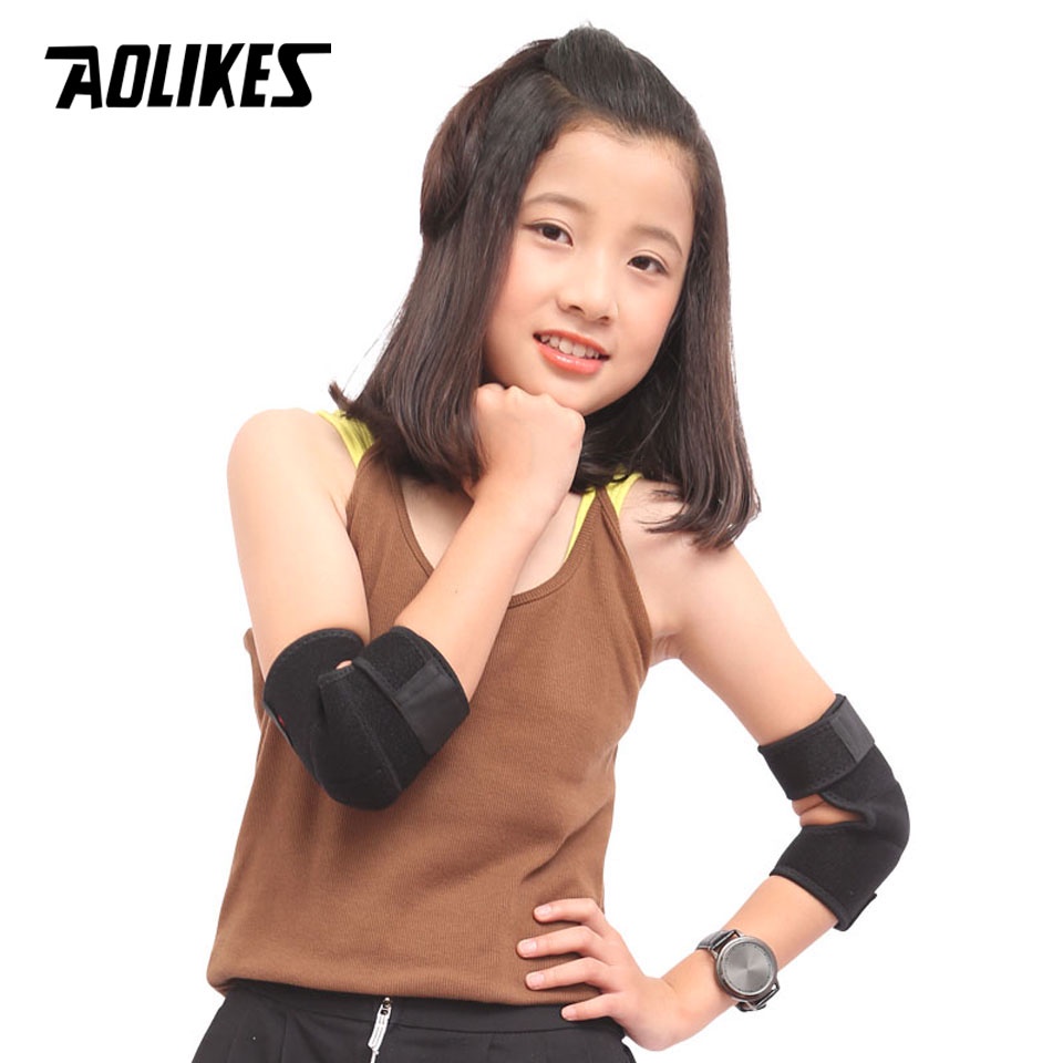 AOLIKES Cặp đệm bảo vệ khuỷu tay chống rơi cho bé khi chơi thể thao