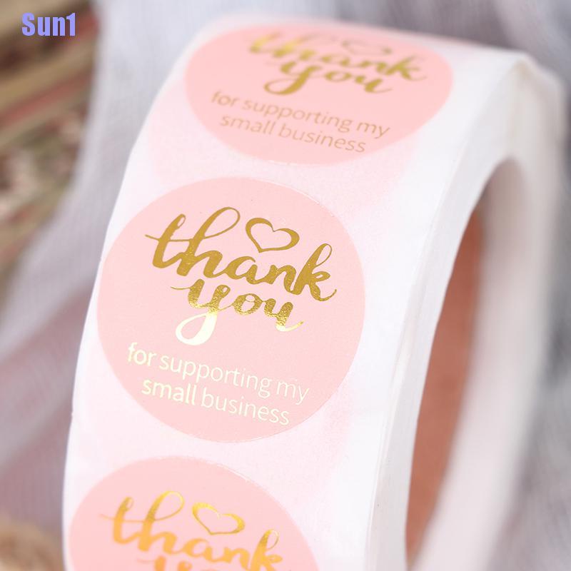 Cuộn 500 Miếng Dán Chữ Thank You Kích Thước 1 Inch