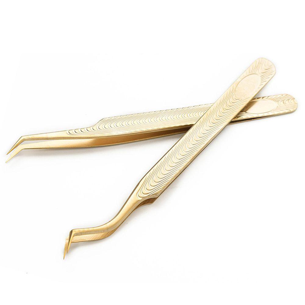 Nhíp Kẹp Lông Mi / Lông Mày Giả Dạng Thẳng / Cong Bằng Thép Không Gỉ DIY