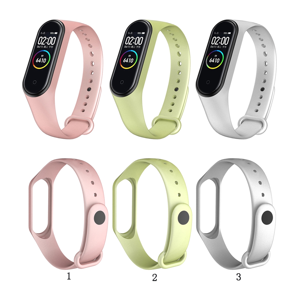 Dây Đeo Thay Thế Chất Liệu Silicon Thiết Kế Nhiều Lỗ Cho for Xiaomi Mi Band 3 Miband 3 4