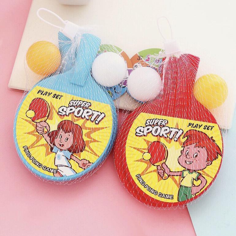 Bộ 2 vợt bóng bàn kèm theo 2 bóng cho bé - Đồ chơi bóng bàn Ping Pong cho bé