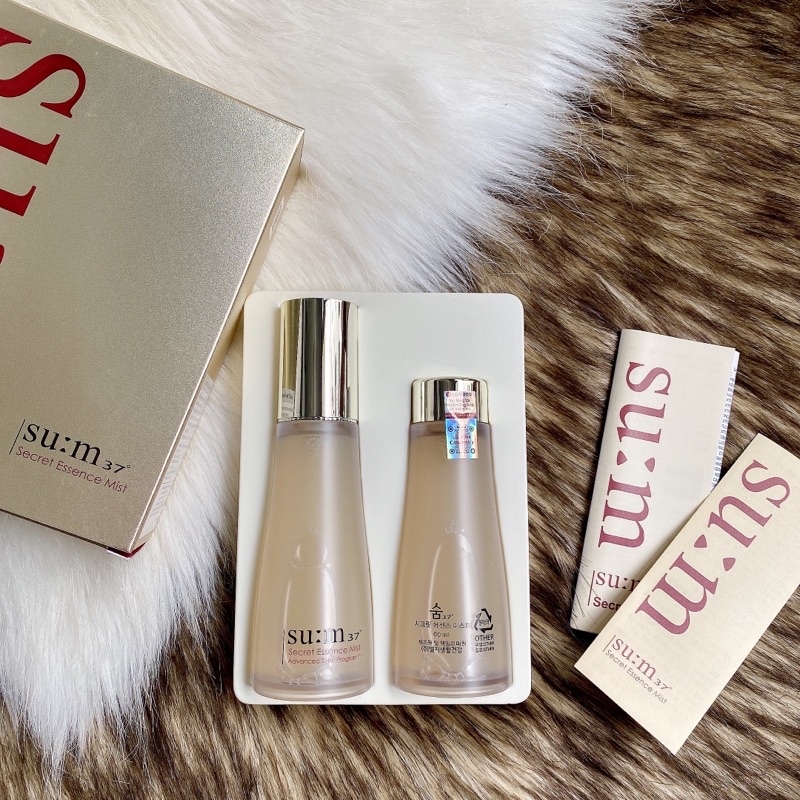 CÓ TEM LG VINA  - Xịt khoáng nước thần Su:m37 Secret Essence Mist  60ml + 60ml