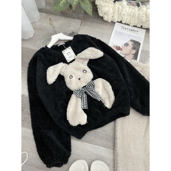 Bộ ngủ lông hình thỏ, quần áo ở nhà cute giữ ấm mùa đông | BigBuy360 - bigbuy360.vn