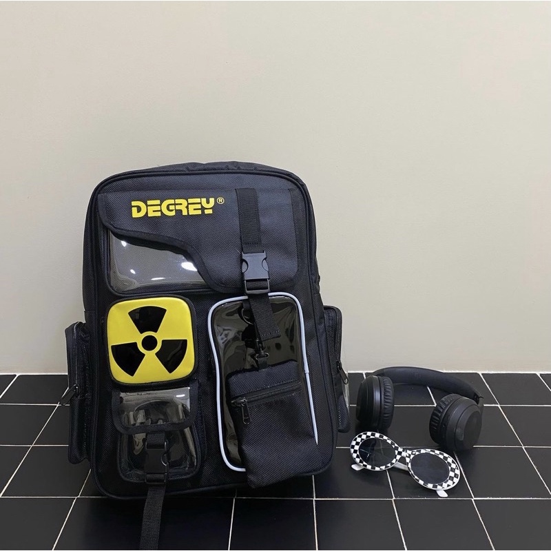 Balo Degrey Hạt Nhân Backpack Chất Liệu Vải Canvas Xịn Cặp Degrey Đi Học Thời Trang Màu Đen | Balo 2810 Shop