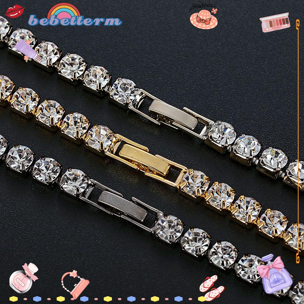 Bebetterm 1Pc Fashion Zircon Necklace Wedding CZ Diamonds Clavicle Chain Luxury Pendant Dazzling Cuban Chains