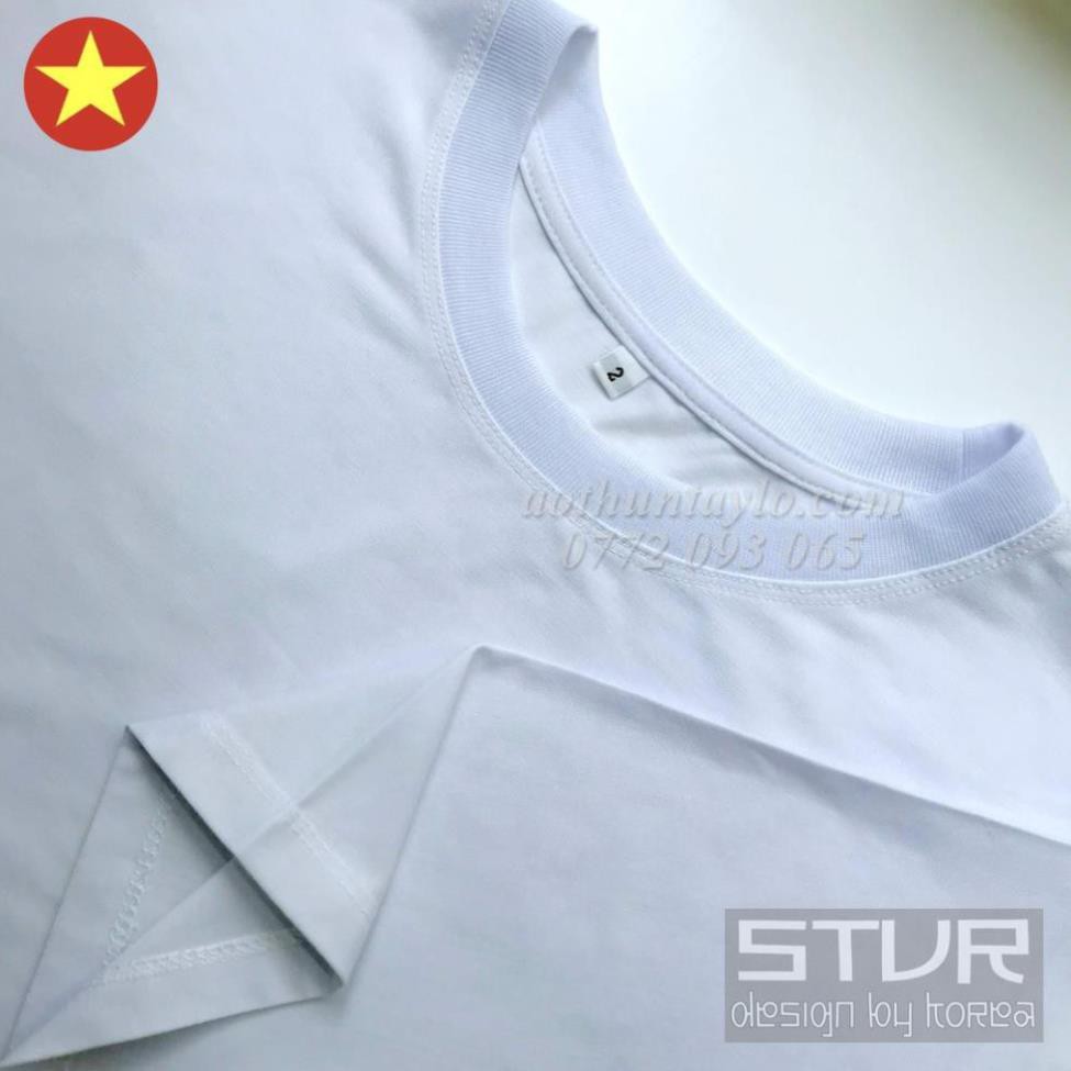 Chuyên Sỉ Áo Thun Tay Lỡ Màu Trơn Nam Nữ x Vải Cotton Pha (Made in Việt Nam) | Unisex Oversized-fit Tshirt STVR VN  ྇