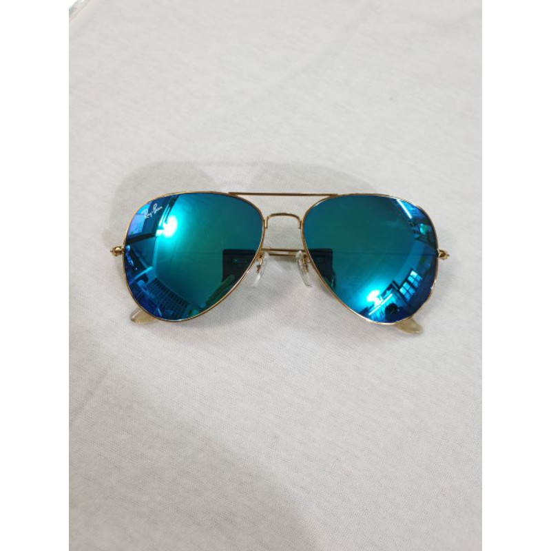 kính mát Rayban tráng gương xanh RB3026 của Italy