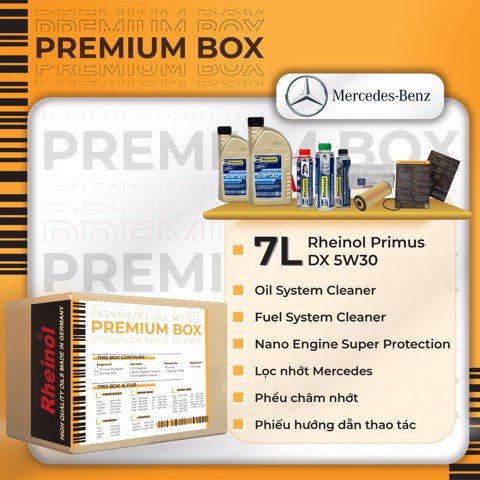 RHEINOL PREMIUM BOX - MERCEDES  - Bộ Dầu Nhớt Động Cơ Nhập Khẩu Đức Cao Cấp