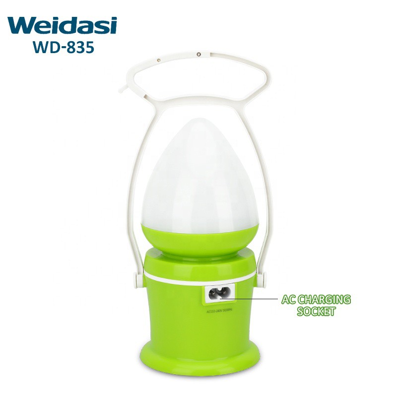 Đèn LED sạc chiếu sáng khẩn cấp dùng trong nhà hoặc cắm trại WD-835 - Giao màu ngẫu nhiên