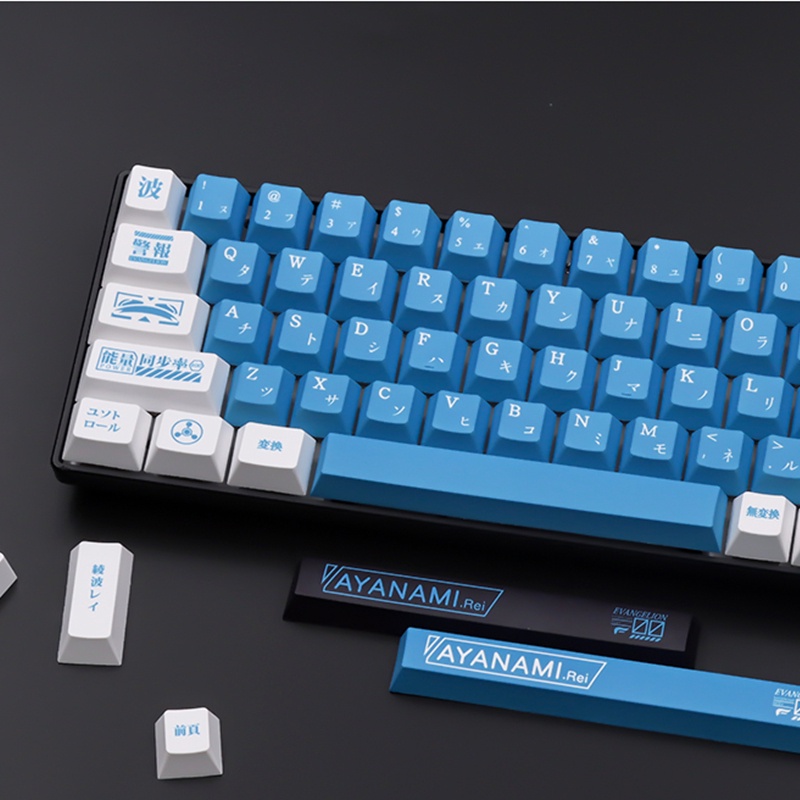 EVA AYANAMI Keycap Bộ Phím Rời 68 / 87 / 104 / 108 pdt 137 / 149 Họa Tiết Hoạt Hình Bằng EVA Cho Bàn Phím Cơ Cherry Profile Gateron Kailh switch Mechanical Keyboard 137/149 keys