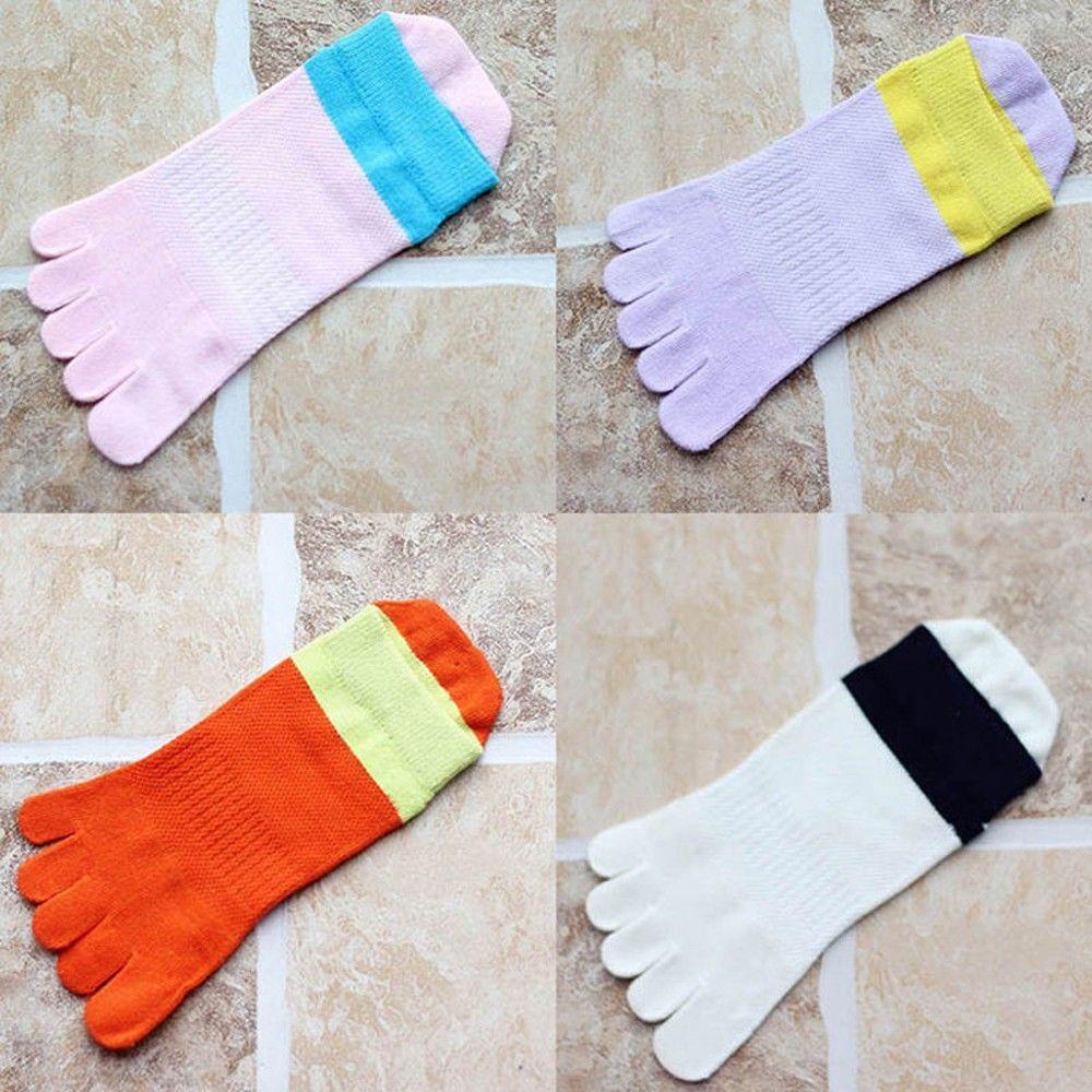 MAX Comfortable Five Finger Socks Sports Ankle  Toe Socks New Womens 8 Colors Autumn Fashion Breathable Cotton /Multicolor