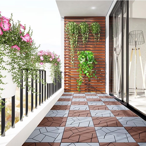 Vỉ Nhựa Lót Sàn Home Max Kiểu Viên Đá. Lót Sàn Nhà/Ban Công/Hồ Bơi/Nhà Tắm Sân Thượng, . Hàng VNXK