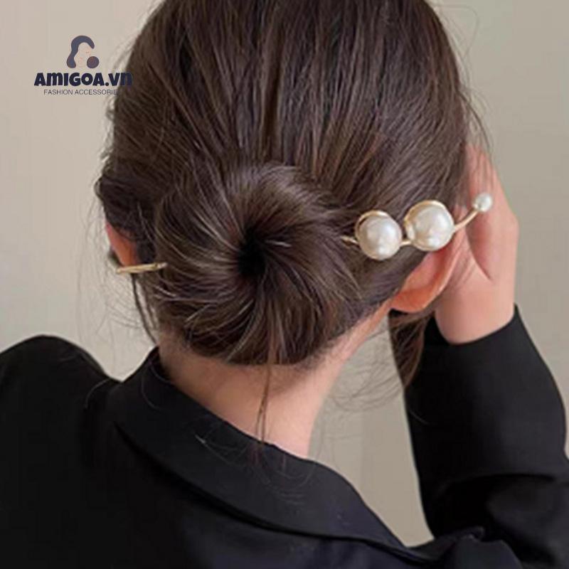 ✨✨Kẹp Tóc Kim Loại Thiết Kế Đơn Giản Tiện Dụng