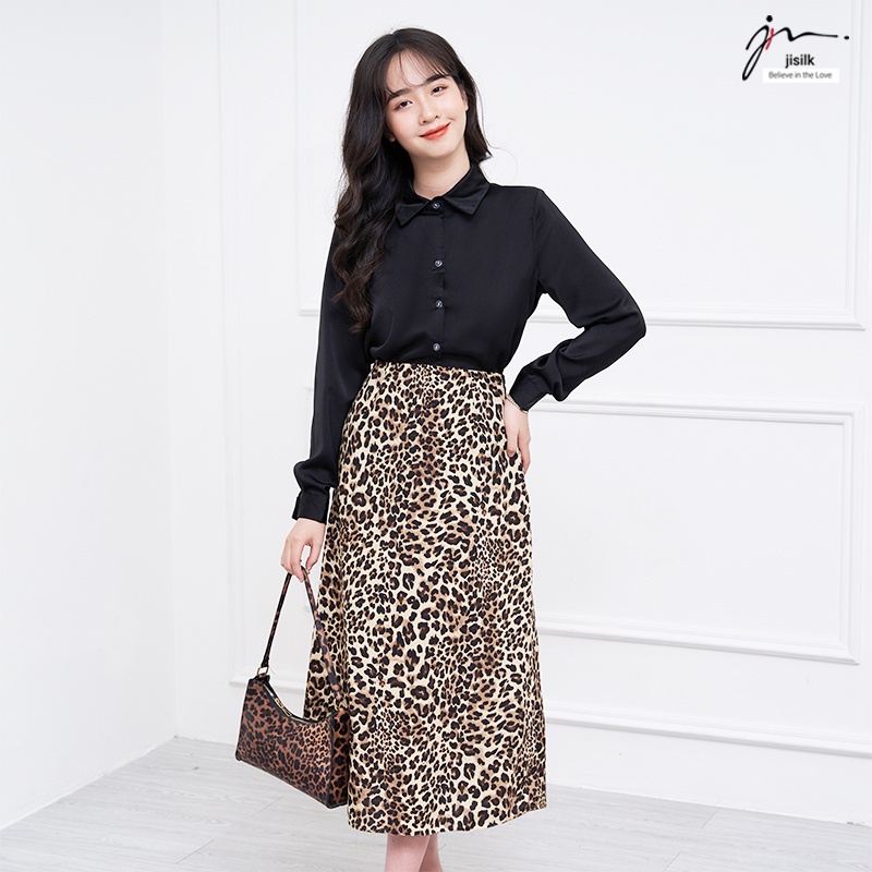 Áo sơ mi nữ công sở jisilk dài tay, áo sơ mi kiểu nữ lụa hàn quốc cao cấp Gerwon L.SM201