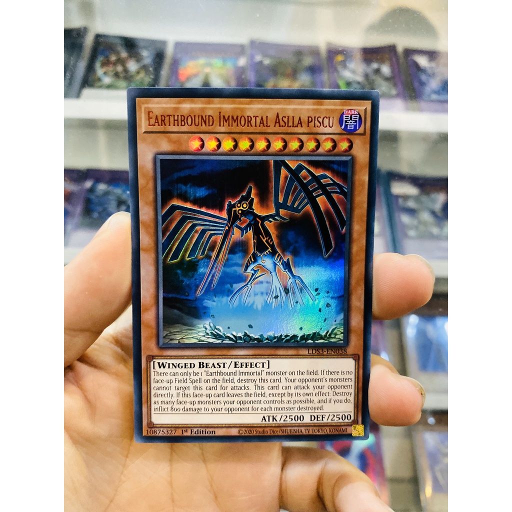 Thẻ Bài YugiOh! Mã LDS3-EN038 - Earthbound Immortal Aslla piscu - Ultra Rare  - 1st Edition