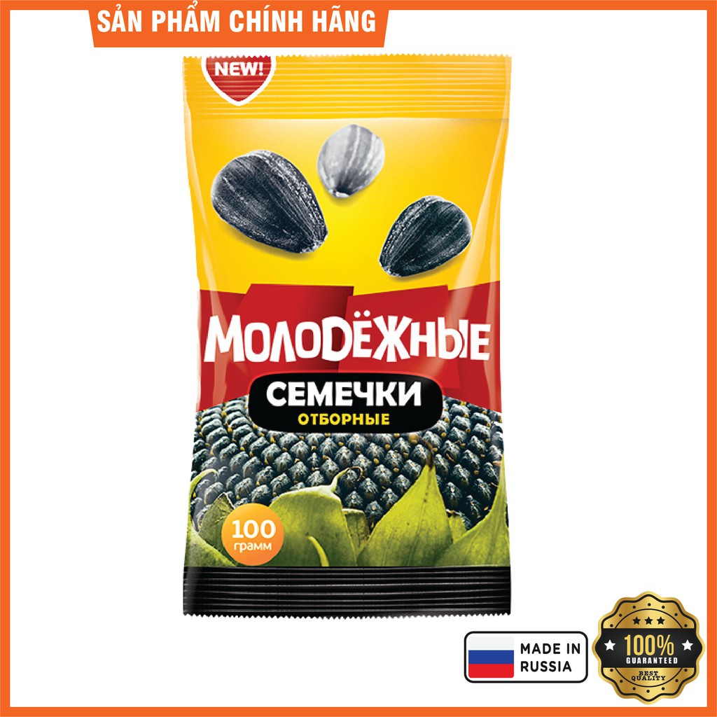 Hạt hướng dương rang Molodyezhnye 100g (nhập khẩu Nga)