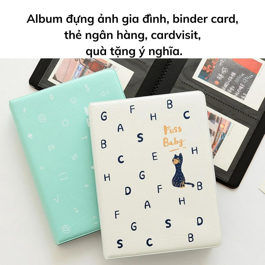 Combo abum ảnh bìa da hình mèo + In 72 ảnh 8x10 phủ UV in ảnh theo yêu cầu cho con quà tặng ý nghĩa Tú Vy Studio