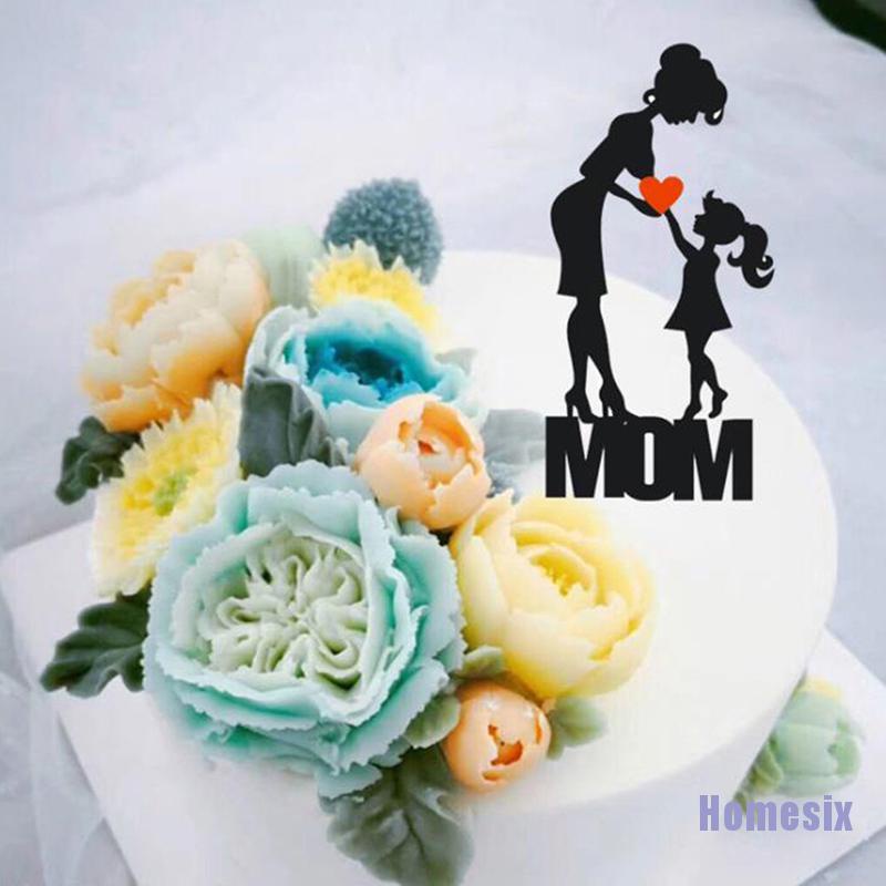 Que Cắm Trang Trí Bánh Kem Hình Chữ I Love Mom Cho Ngày Của Mẹ