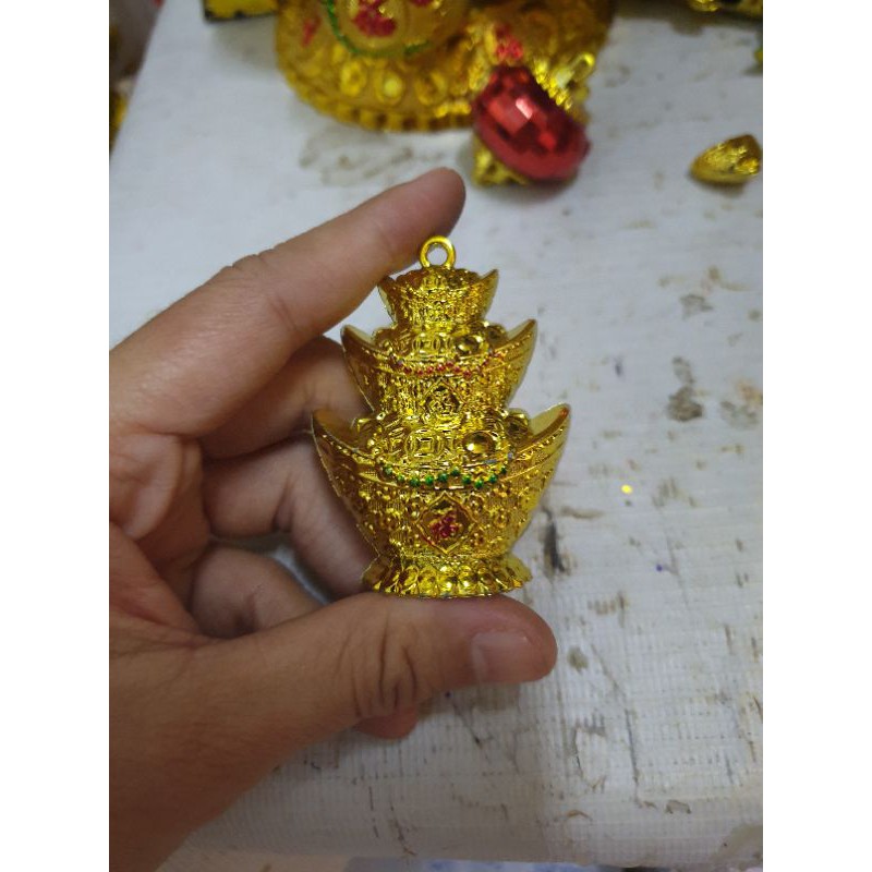Tháp chuỗi 3 tầng nhỏ trang trí tháp tỏi 6×4cm