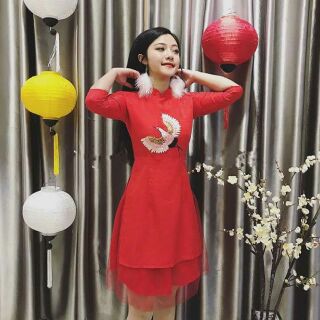 áo dài cách tân thêu