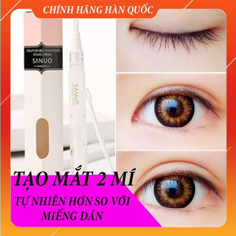 [Kích mí không lộ] Gel, keo dạng bút kích mí Sanuo, kích mí mắt to vành vạch, tự nhiên hơn miếng dán