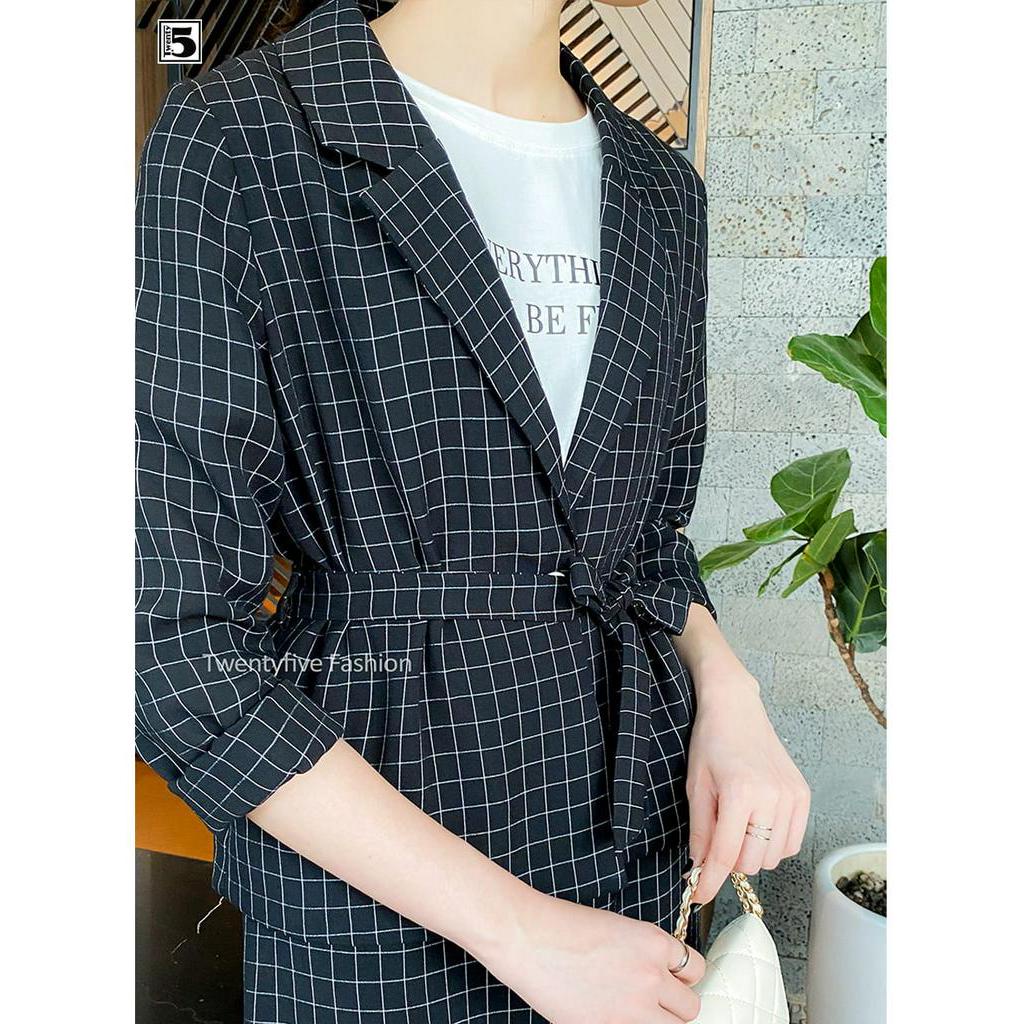Áo vest nữ kẻ caro Twentyfive TV15