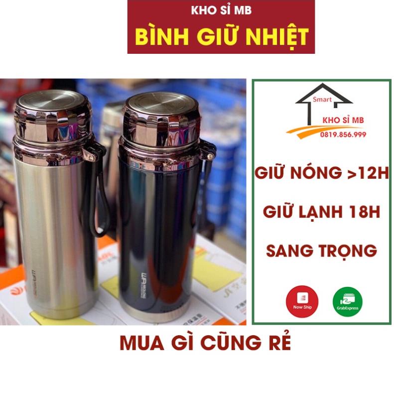 bình giữ nhiệt  1000ml -1500 ml nắp kim cương sang trọng - giữ nóng giữ lạnh trên 12 giờ.