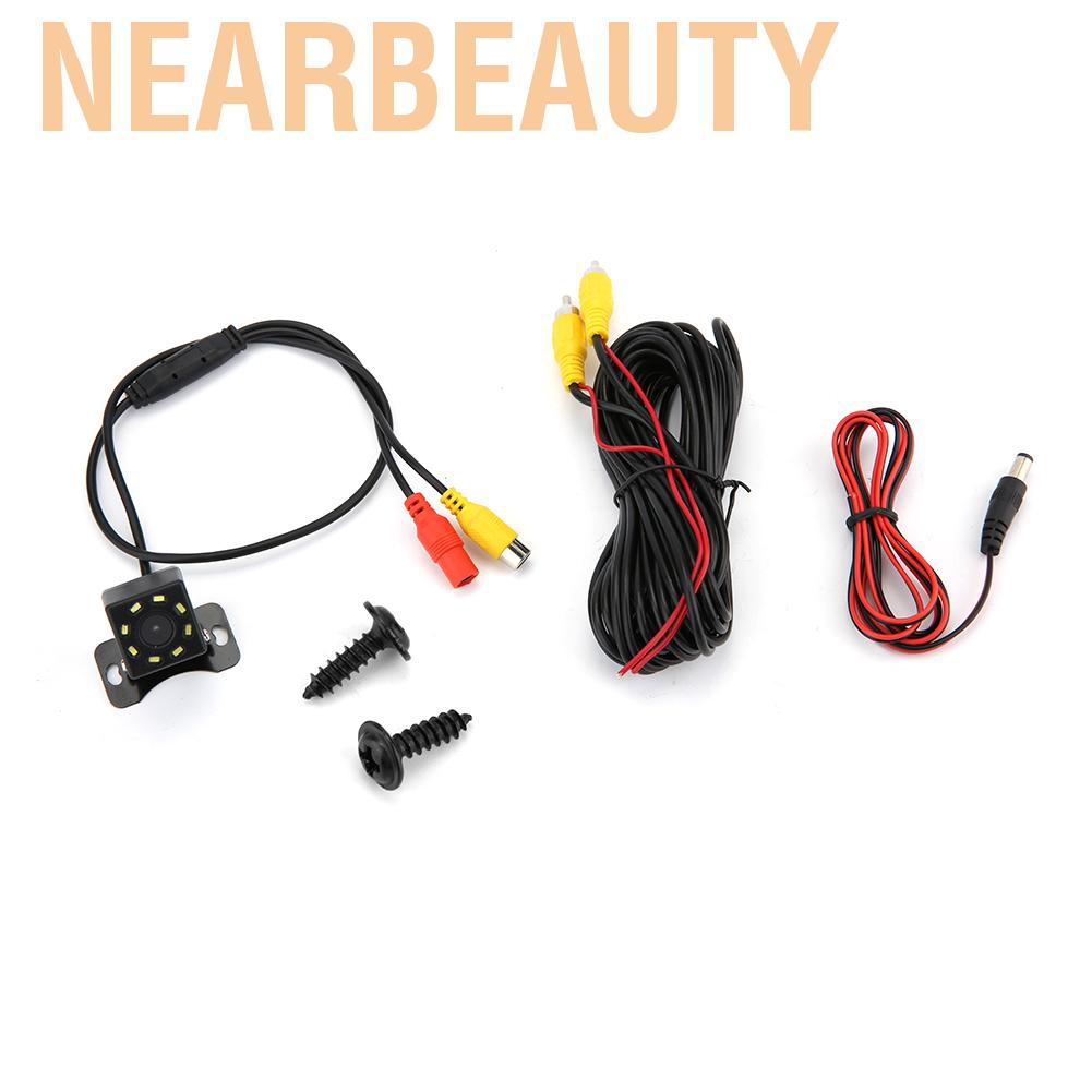 Nearbeauty 8 LED 170°Wide Angle Rearview Reverse Backup Camera Night Vision Function Waterproof