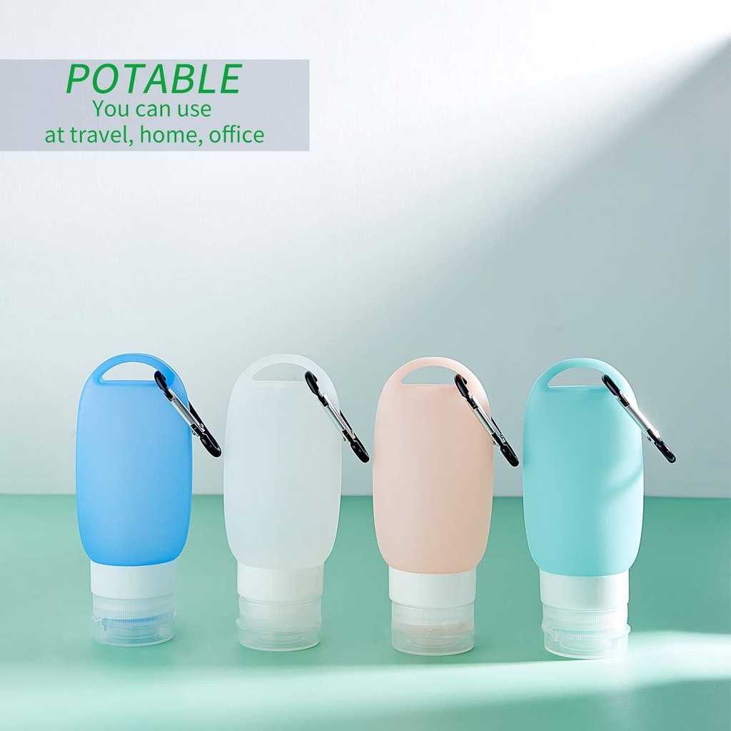 Set Chai Silicone Đựng Dầu Gội Đầu Chống Thấm Nước Chống Rò Rỉ Tiện Dụng Mang Theo Du Lịch