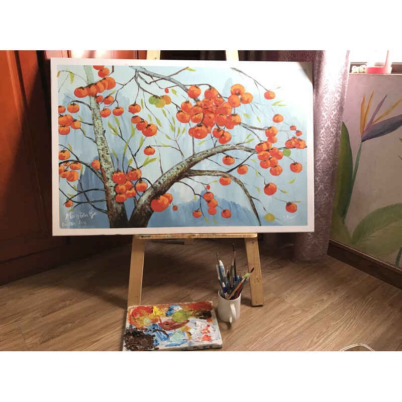 Tranh Acrylic Trên Canvas Vẽ Tay | Shopee Việt Nam