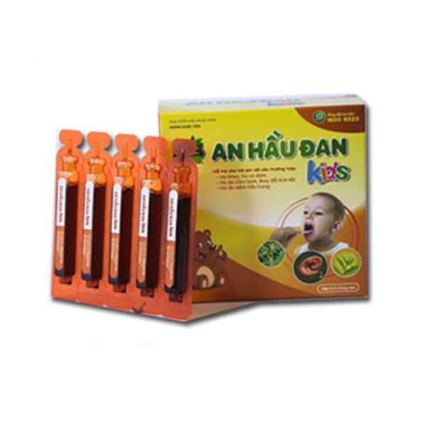 An hầu đan kids dành cho trẻ bị viêm họng amidan hộp 10 ống