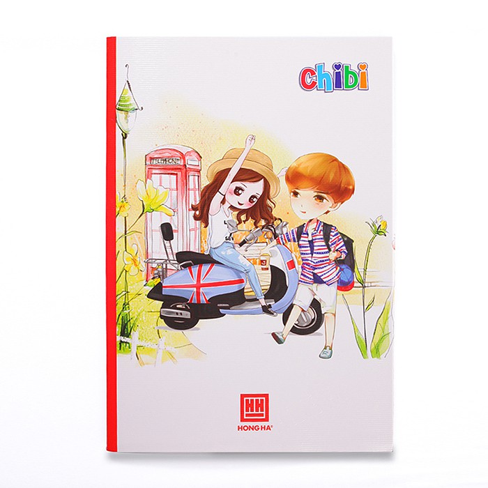 Vở 4 ly ngang Hồng Hà 200 trang South Star Chibi 0746 dành cho học sinh miền Trung - Nam