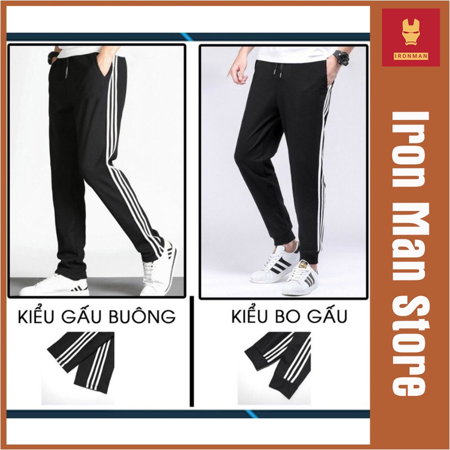 Quần thể thao nam nỉ dày dặn 3 sọc IRON MAN Jogger 3 lines