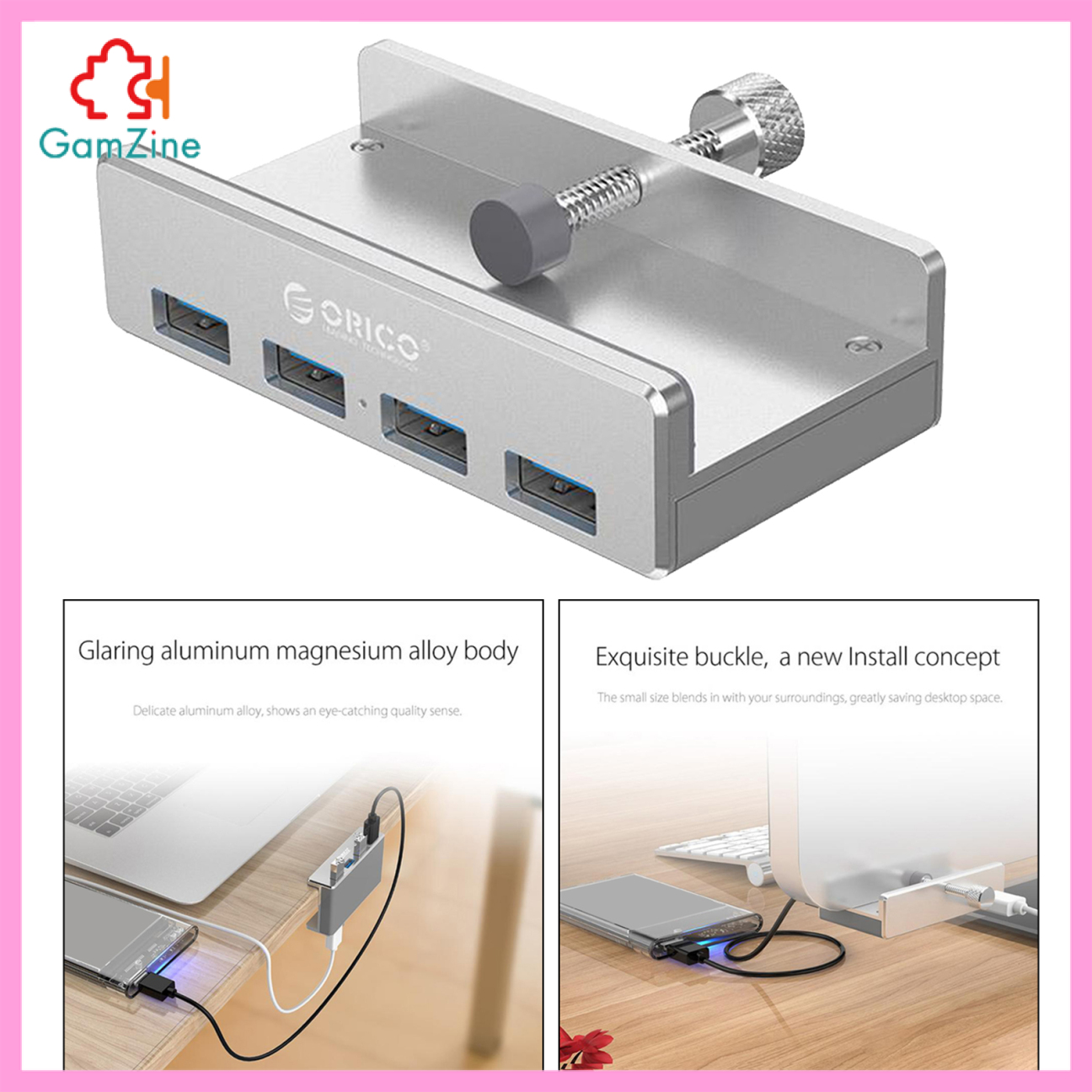 Bộ Chia 4 Cổng Usb 3.0 Gamzuine Bằng Nhôm Mh4Pu | BigBuy360 - bigbuy360.vn