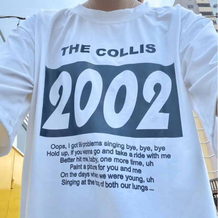 Áo thun nữ / Áo phông nữ tay lỡ form rộng freesize The Collis 2002