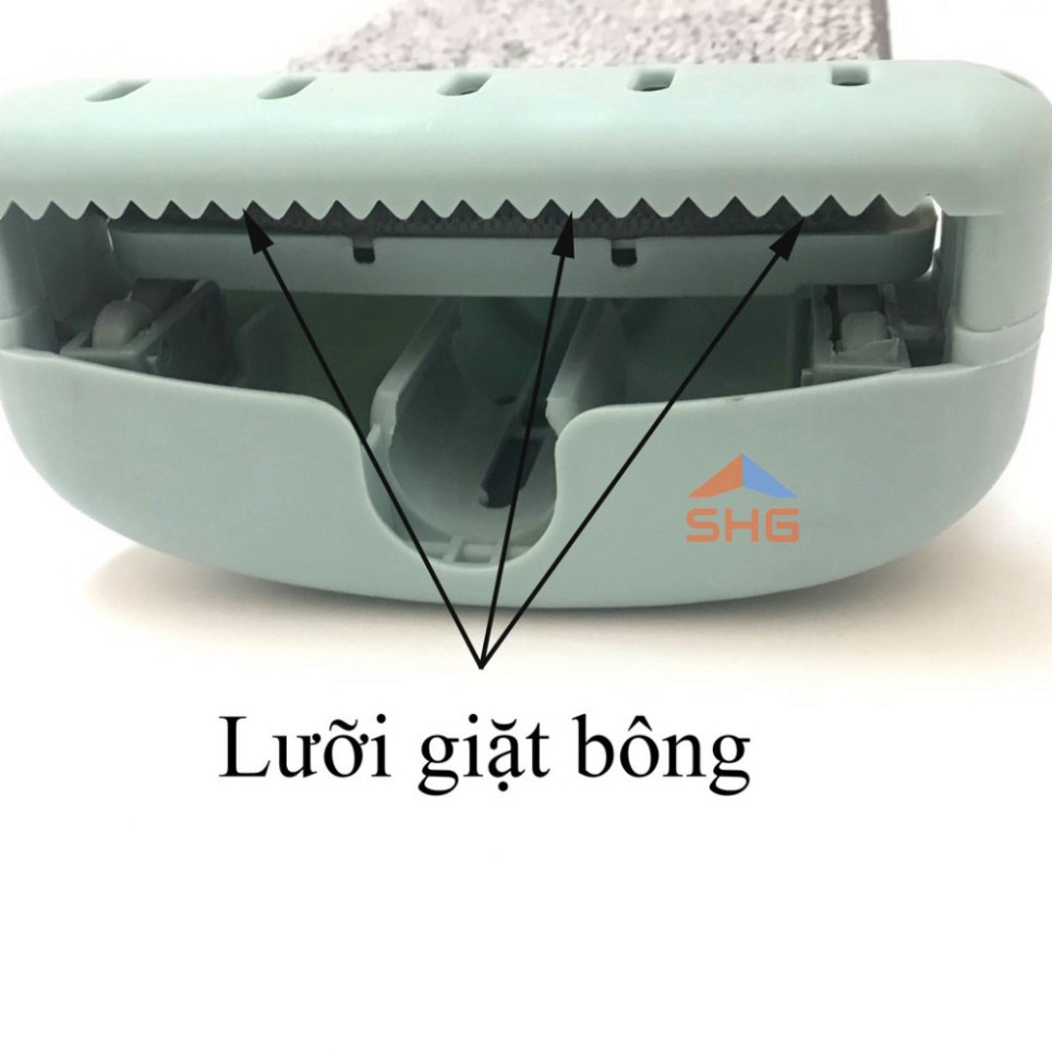 Cây Lau Nhà Tự Vắt Tiện Lợi, Măm Lau Chữ Nhật Vắt Lau Siêu Sạch Siêu Tiện (Bông 12X42 Cm),