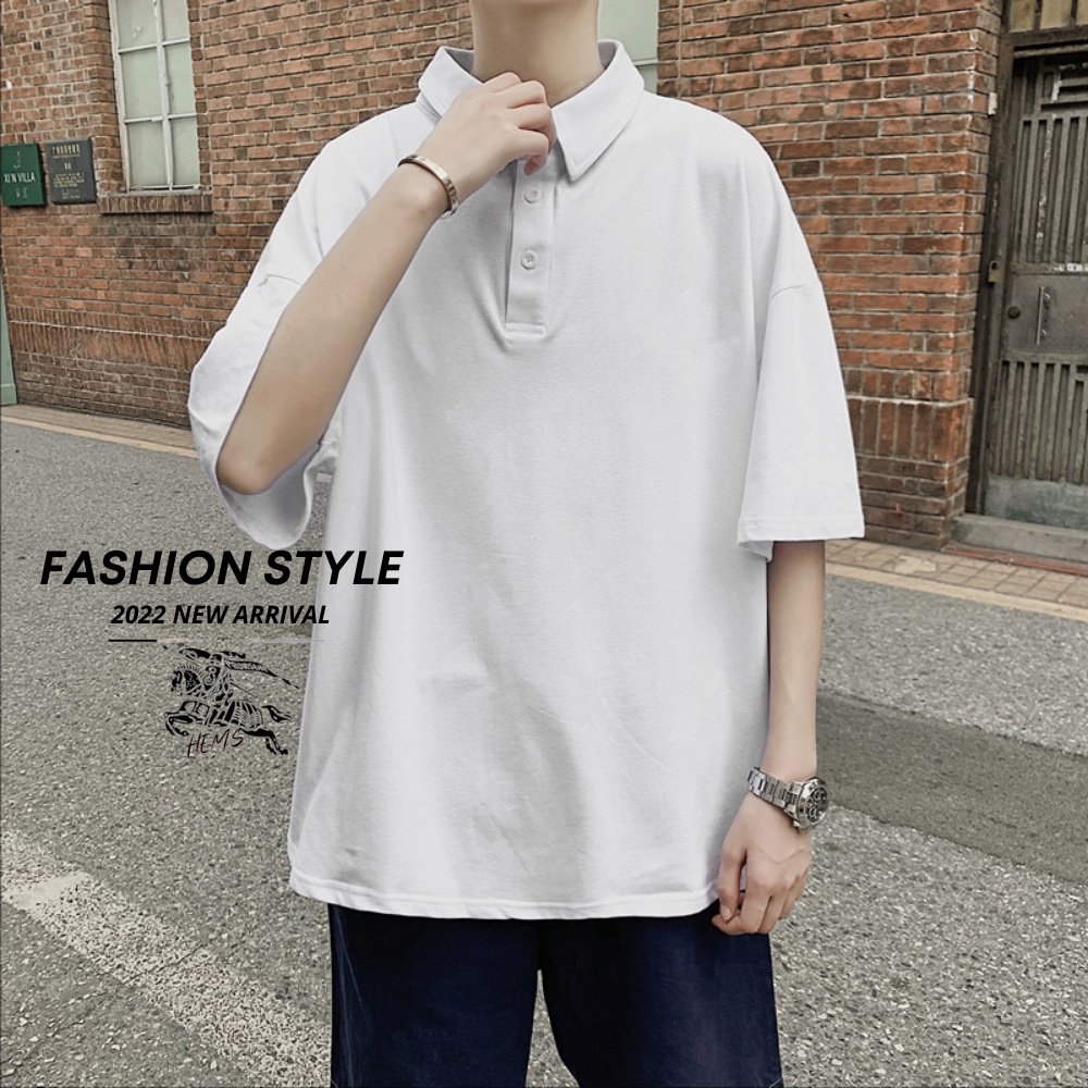 Áo polo nam nữ unisex dáng siêu rộng, áo thun có cổ form to bigsize