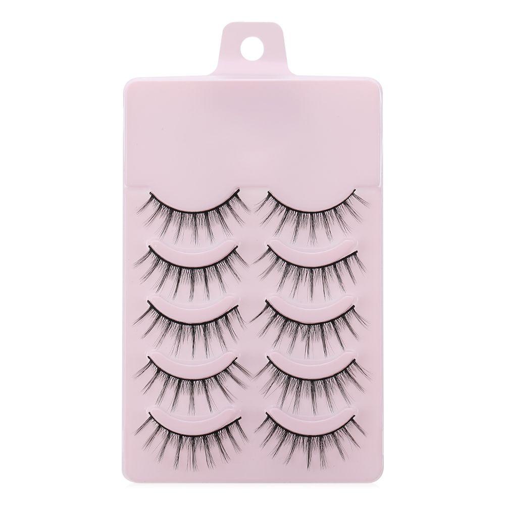 Set 1 5 Cặp Lông Mi Giả Nhiều Lớp Dài Tự Nhiên Handmade 3D Có Thể Tái Sử Dụng Thời Trang Cho Nữ