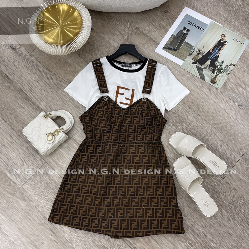 [SALE] Sét yếm FD kèm áo phông