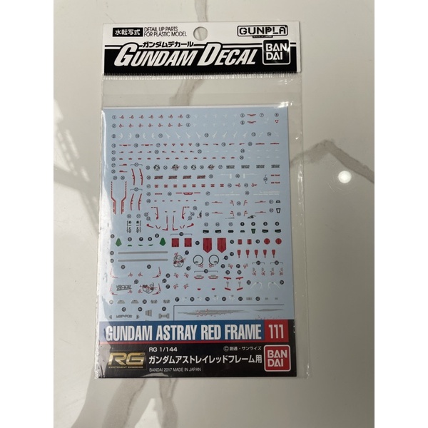 Decal dành cho RG Astray Red Frame