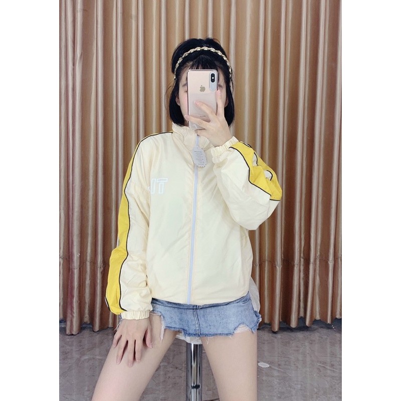 [Ảnh thật shop tự chụp] Áo khoác dù không nón phối viền tay, dây kéo cao cấp | BigBuy360 - bigbuy360.vn