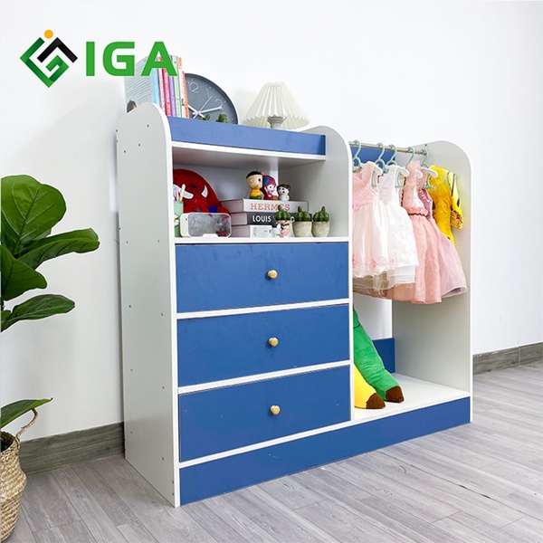 Tủ đồ đa năng hiện đại cho trẻ em blue shelf chính hãng IGA- GP128.19